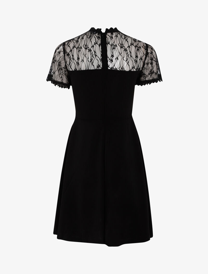 Robe à haut de poitrine ajouré - noir - 2