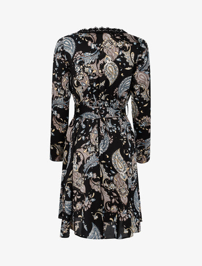 Robe à imprimé cachemire - noir - 2