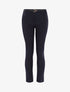Pantalon uni ceinturé - marine - 3