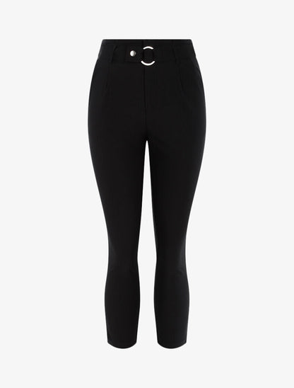 Einfarbige 7/8-Hose - schwarz