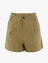 Short uni à taille volantée - taupe - 1
