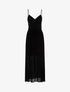 Robe longue à buste en crochet - noir - 1