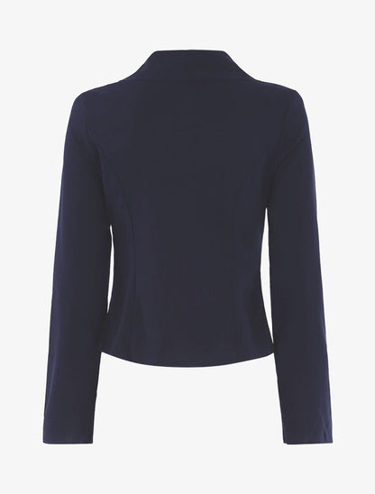 Veste ouverte à détails zippés - marine - 2