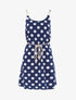 Robe trapèze à pois - bleu - 1