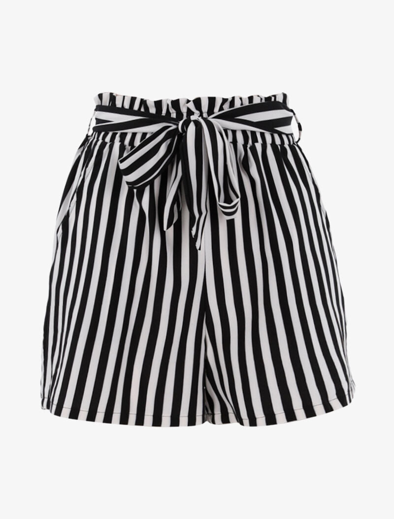 Short ample à rayures - noir - 3