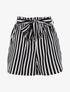 Short ample à rayures - noir - 3