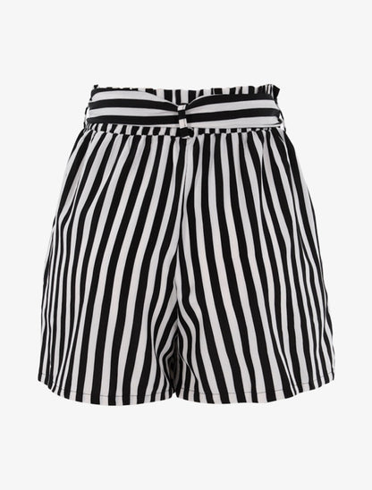 Short ample à rayures - noir - 2