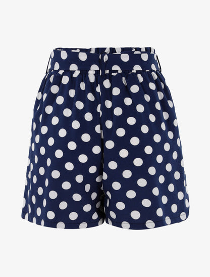 Short à imprimé pois - bleu/blanc - 2