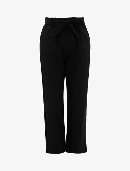 Pantalon ample effet toile - noir - 1