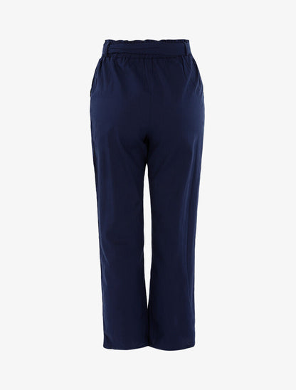 Pantalon ample effet toile - bleu indigo - 2
