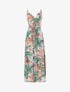 Robe longue à imprimé tropical - ecru - 1