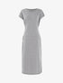 Robe t-shirt à bandes irisées - gris clair - 1