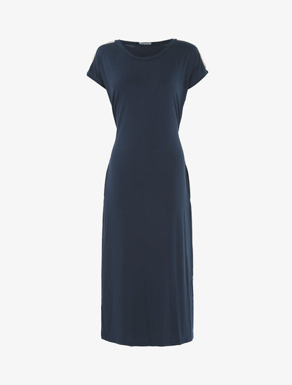 Robe t-shirt à bandes irisées - marine - 3