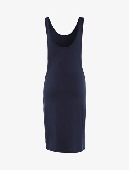 Robe basique à boutonnière - marine - 2