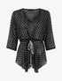 Top style tunique à imprimé pois - noir/blanc - 1