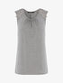 Top à épaules en crochet - gris clair - 1