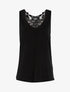 Top à empiècements tulle et crochet - noir - 3