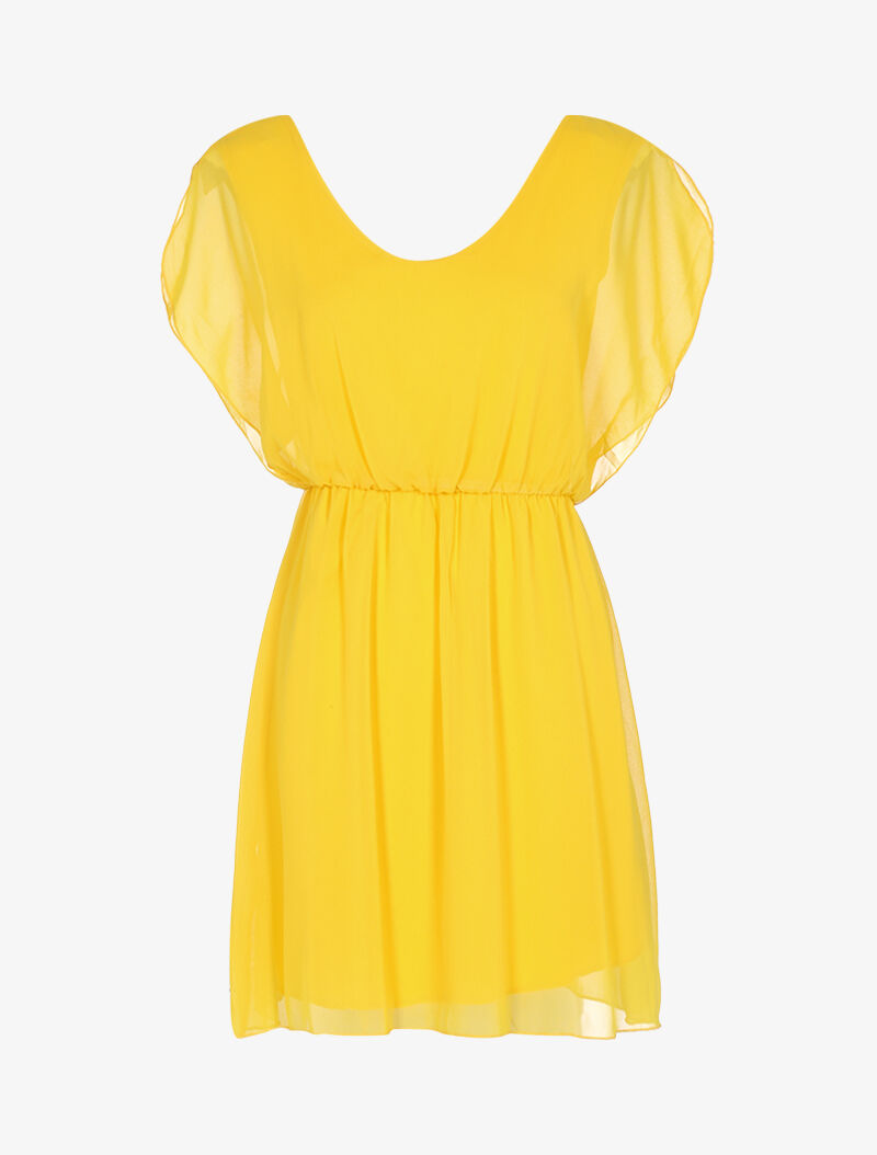 Robe patineuse en voile - jaune - 5
