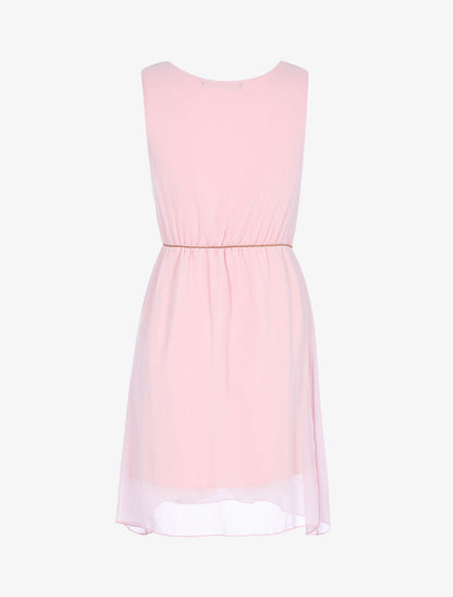 Robe fluide ceinturée - rose - 2