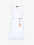 Robe fluide ceinturée - blanc - 3