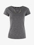 T-shirt chiné à détails chaînettes - gris foncé - 3