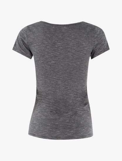 T-shirt chiné à détails chaînettes - gris foncé - 2