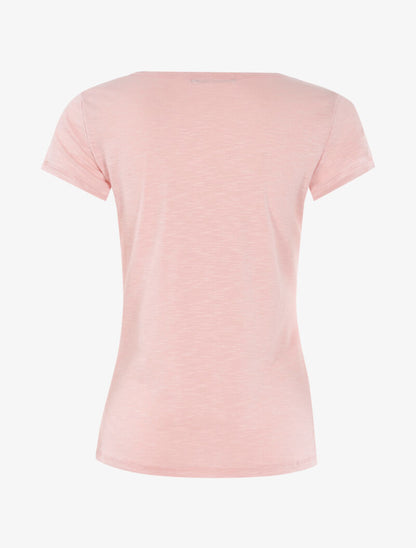T-shirt chiné à détails chaînettes - rose - 2