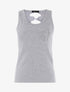 Débardeur strass en forme de poche - gris chiné - 3