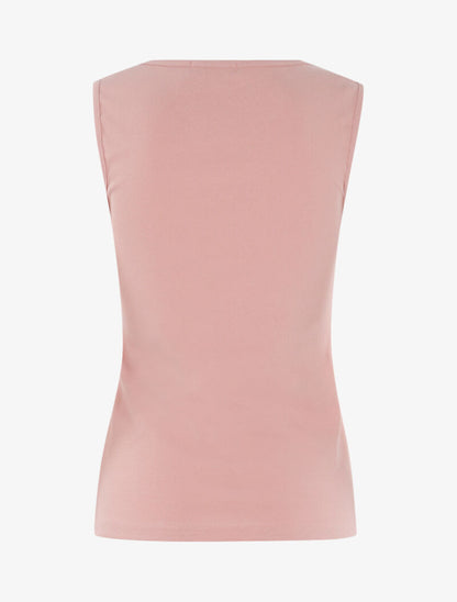 Débardeur à plastron dentelle - vieux rose - 2