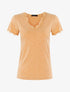 T-shirt chiné à bord dentelle - orange - 3