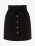 Jupe taille haute à boutonnière - noir - 3