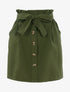 Jupe taille haute à boutonnière - kaki - 3