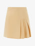 Mini jupe à détails plissés - beige - 3