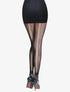 Collants en résille et noeuds imprimés - noir - 2