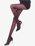 Collants à imprimé fleuri stylisé - noir - 1