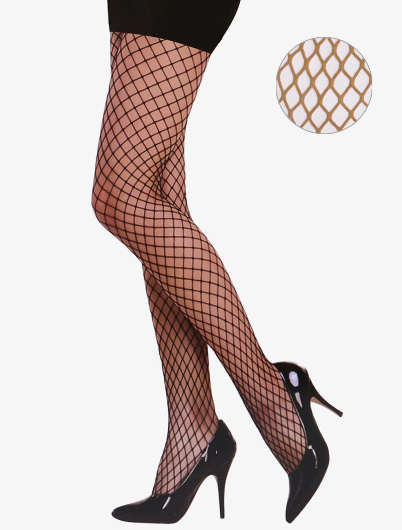 Collants à grosses résilles - beige - 1