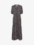 Robe chemise à imprimé fleurs colorées - noir - 3