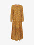 Robe longue trapèze fleurie - jaune - 3