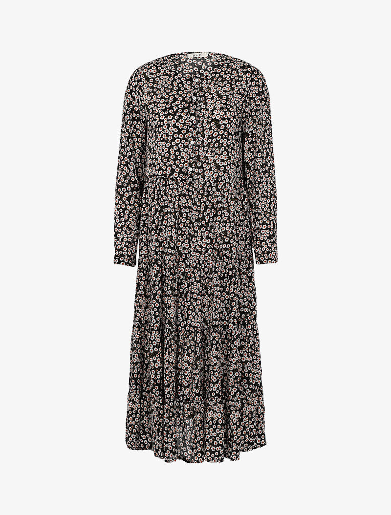 Robe à imprimé pâquerettes - noir - 1