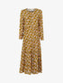 Robe fluide à imprimé champêtre - jaune - 3
