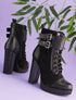 Bottines rock à hauts talons - noir - 6