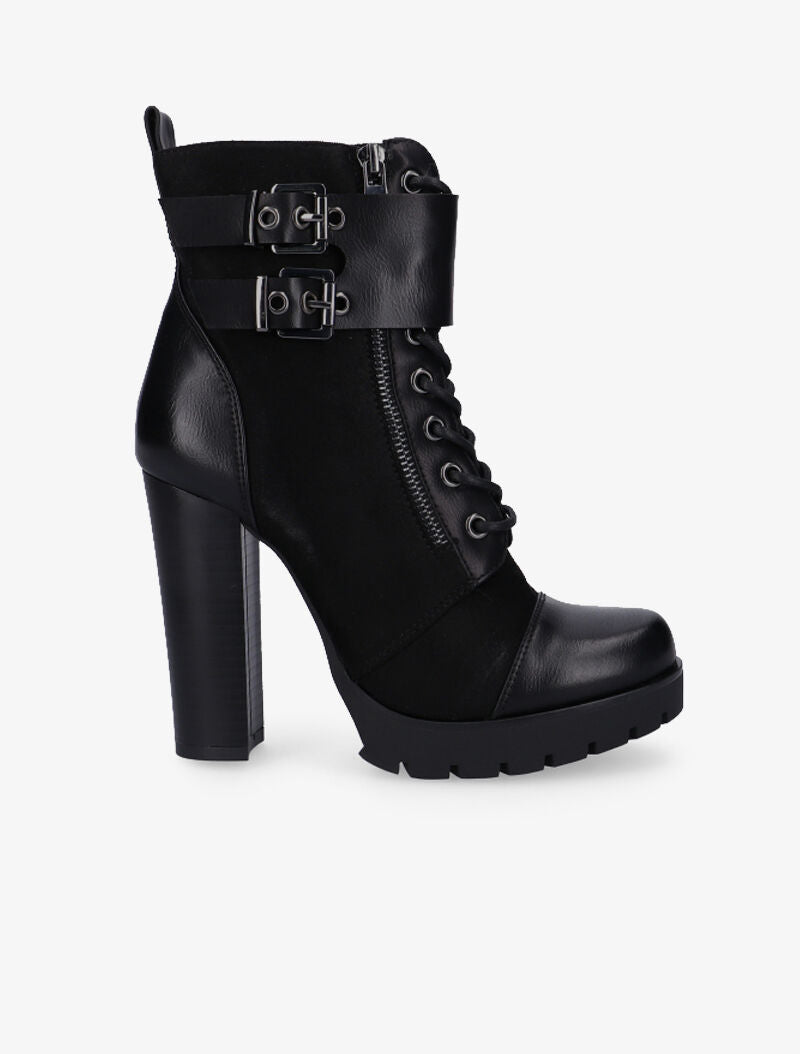 Bottines rock à hauts talons - noir - 2