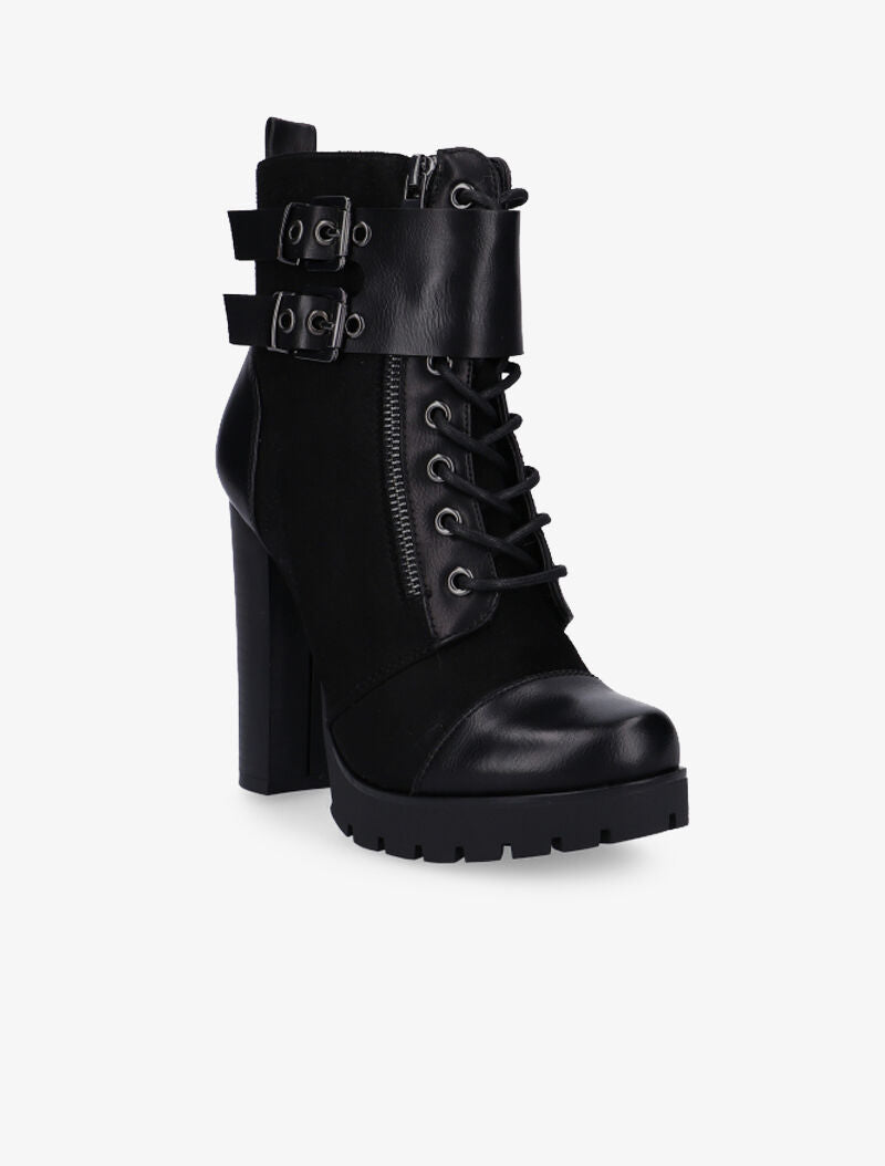 Bottines rock à hauts talons - noir - 3