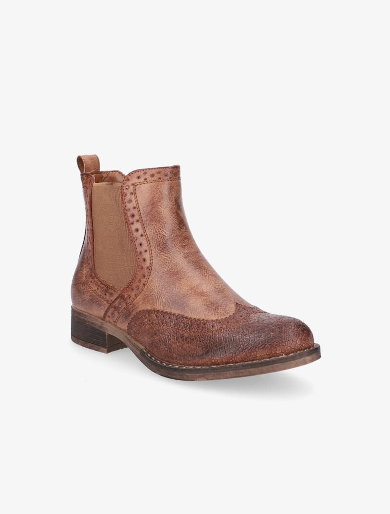Chelsea boots piquetées - camel - 2