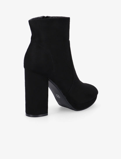Bottines unies en suédine - noir - 4