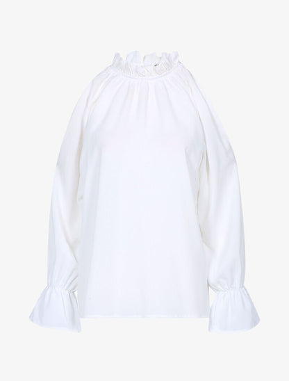 Top fluide à épaules dénudées - ecru - 3