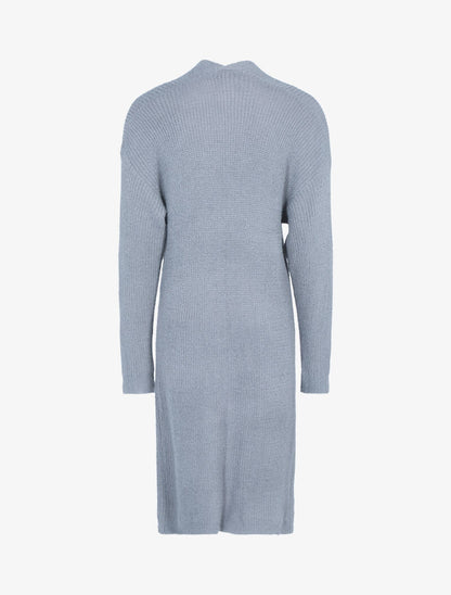 Gilet très long effet angora - gris - 2