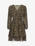 Robe patineuse effet velours fleurie - taupe - 3