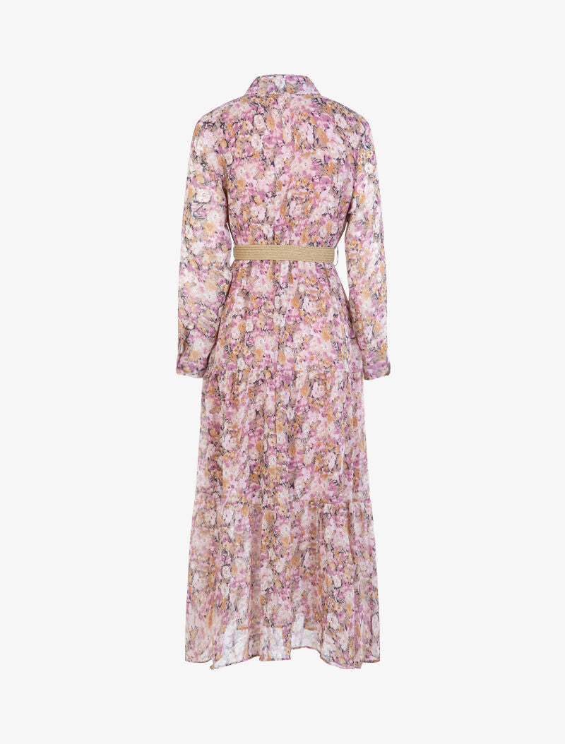 Robe longue à imprimé floral - rose - 2