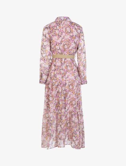 Robe longue à imprimé floral - rose - 2